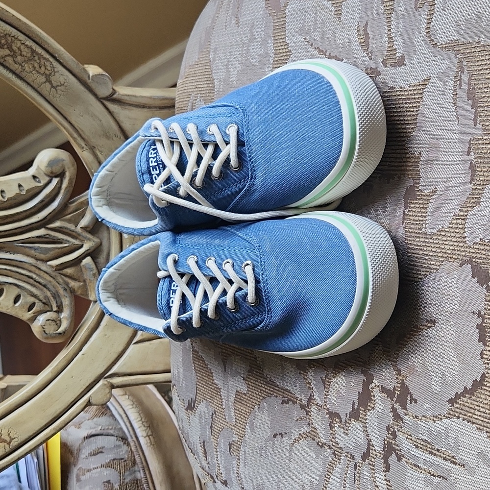 🎉HP🎉Sperry STS22358: Men's Halyard Retro Stellar denim blue Sneaker  - Picture 3 of 9